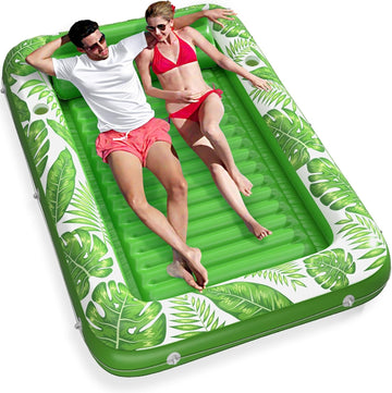 Inflatable Tanning Pool Lounger Float - Jasonwell 4 in 1 Sun Tan Tub Sunbathing Pool Lounge Raft Floatie Toys Water Filled Tanning Bed Mat Pad for Adult Blow Up Kiddie Pool Kids Ball Pit Pool (TG-XXL) - Jasonwell